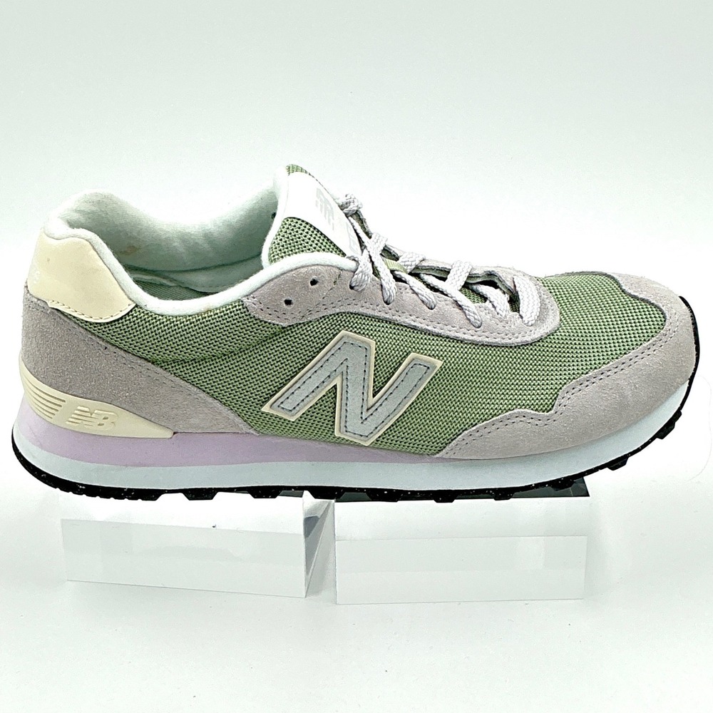 New Balance 515 Womens Size 9.5 Green Grey Lavender Suede Sneakers NEW